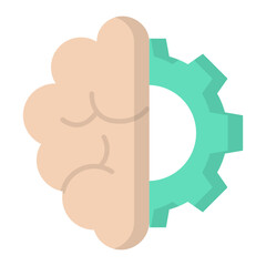 Engineering Brain Flat Icon