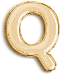 Gold Foil Balloon Letter Q