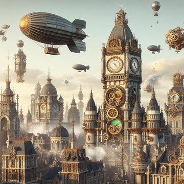 Steam-punk city old style