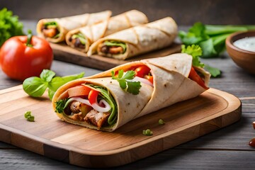 chicken and vegetable wrap