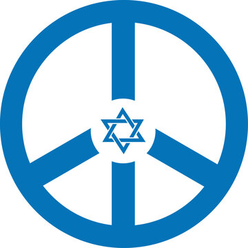 Israel peace symbol - stay with Israel. Support, pray. Vector illustration.