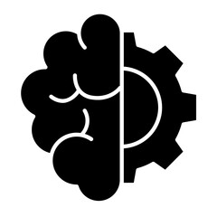 Engineering Brain Glyph Icon