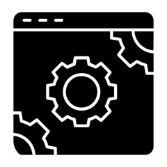 Website Engineering Glyph Icon