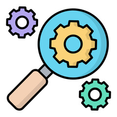 Inspection Colored Outline Icon