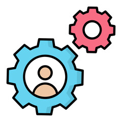 Technician Colored Outline Icon