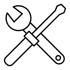Engineering  Tools Outline Icon