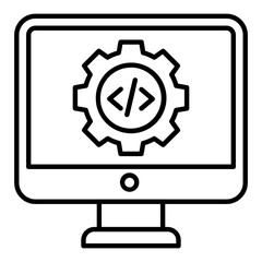 IT Engineering Outline Icon