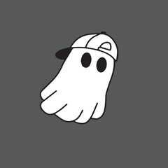 ghost wearing a cap 