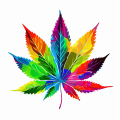 Medicine marijuana leaf symbol hashish herb weed plant illustration colorful cannabis nature hemp