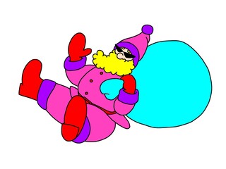 カラフルなサンタクロース