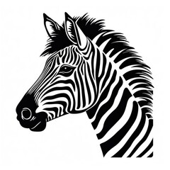 Fototapeta na wymiar Zebra logo, black and white, AI generated Image