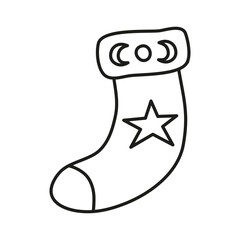 Doodle Christmas sock.