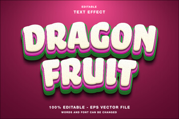 Dragon Fruit text style effect template editable