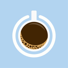 Drinking coffee will energize you. Vector illustration