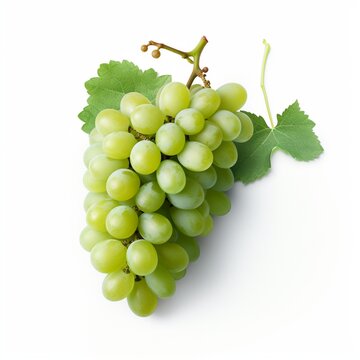 A cluster of ripe, green grapes