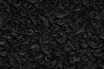 black flowers asbtract background in full frame  - obrazy, fototapety, plakaty