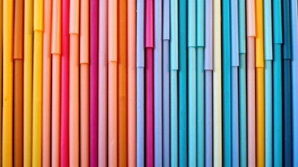 colorful plastic drinking straws background. - obrazy, fototapety, plakaty