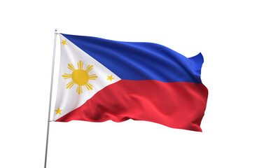 Flag of the Philippines on transparent background, PNG file