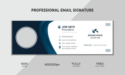Personal & Professional colorful modern  email signature design template