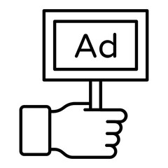 Advertising Outline Icon