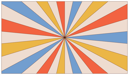 Groovy vector sunburst design