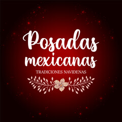 Vector posadas mexicanas vector illustration. Holiday poster. - obrazy, fototapety, plakaty