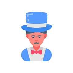 Magician icon in vector. Illustration