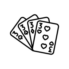 Cards icon in vector. Illustration