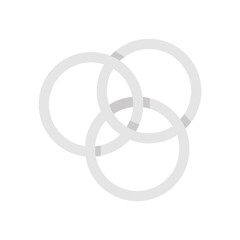 Linking Rings icon in vector. Illustration