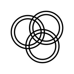 Linking Rings icon in vector. Illustration