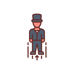 Levitation icon in vector. Illustration