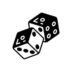 Dice icon in vector. Illustration