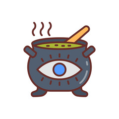 Cauldron icon in vector. Illustration