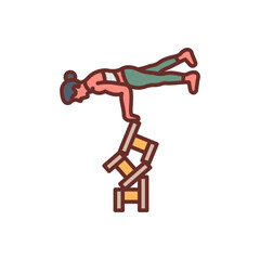 Acrobat icon in vector. Illustration