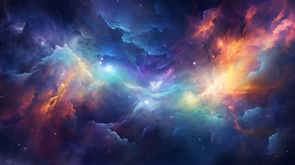 Colorful Space Galaxy Cloud Nebula