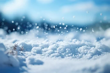 Foto op Aluminium Snow-covered landscape glistening in the sunlight © pham