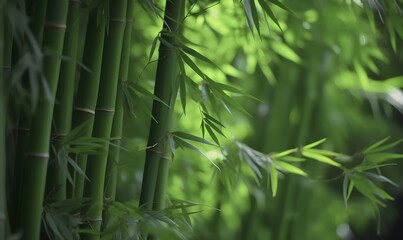 Fototapeta premium Bamboo _ Generative AI