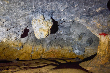 Bat cave in Bran Romania, Carpathian Mountains.