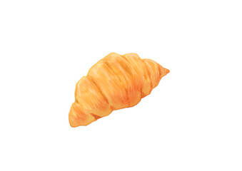 シンプルで王道のクロワッサン　リアルイラスト