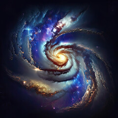Colorful swirl galaxy space background star galaxy