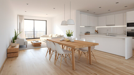 Contemporary minimalist style interior design
