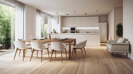 Contemporary minimalist style interior design