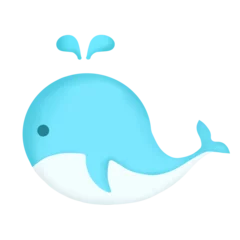 Papier Peint photo Baleine Whale Fish Sea Animal Icon Graphic Clipart Cartoon