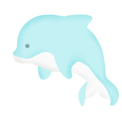 Dolphin Fish Sea Animal Icon Graphic Clipart Cartoon