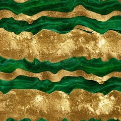 abstract marble gold and green background