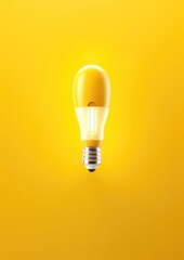Light yellow bulb with a lot of ideas brainstorming concept, rocket shape. Generative Ai