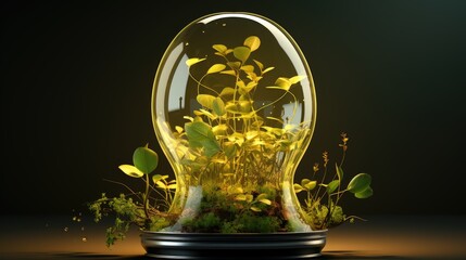 "Clean Energy Concept with Sustainable Lightbulb