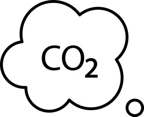 Icon with zero emission symbol concept. greenhouse gas carbon credit design. protect ecological green outline. carbon net zero neutral natural. carbon footprint art pictogram.