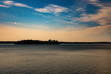 Lone island in the Bothnian Sea.