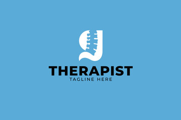 Orthopedic and backbone impulse logo design for orthodontist and medical